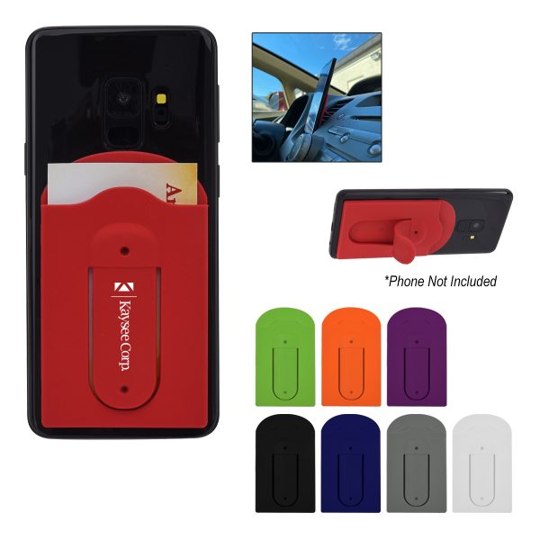 Silicone Vent Phone Wallet with Stand | M081