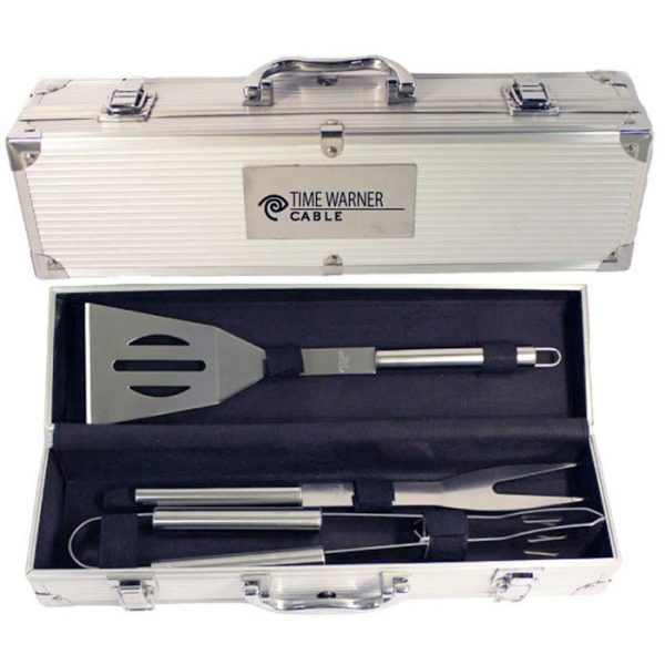 Stainless Steel BBQ Tool Set in Aluminum Case | M182