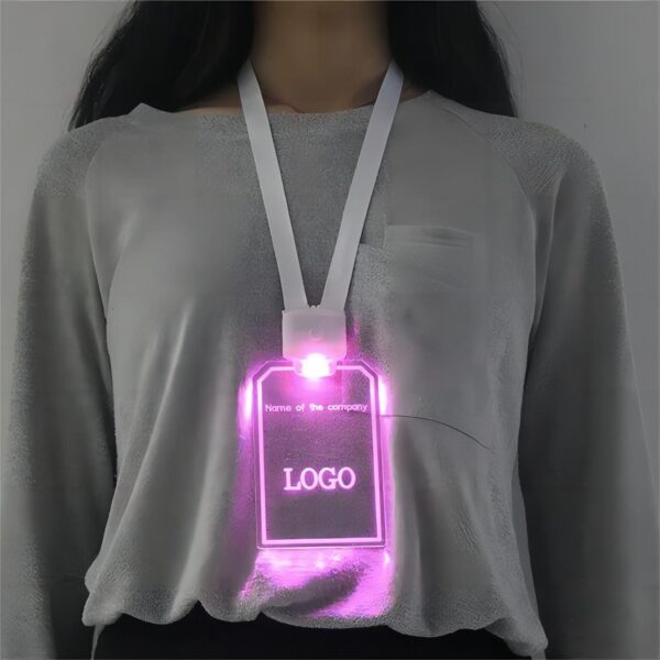 Custom LED Badge Holder Necklace with Lanyard | FDD1061